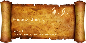 Hudecz Judit névjegykártya