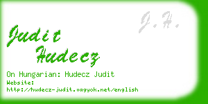 judit hudecz business card